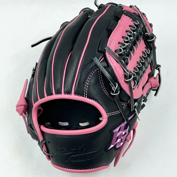 Hブランド 軟式野球グローブ 黒とピンク Hブランド 軟式野球グローブ