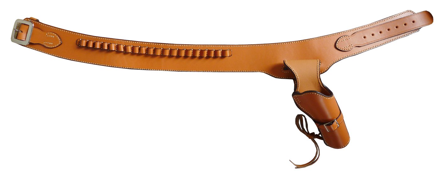 Amazon | East.A ウエスタンガンベルト 牛革製・ブラウン Mサイズ No