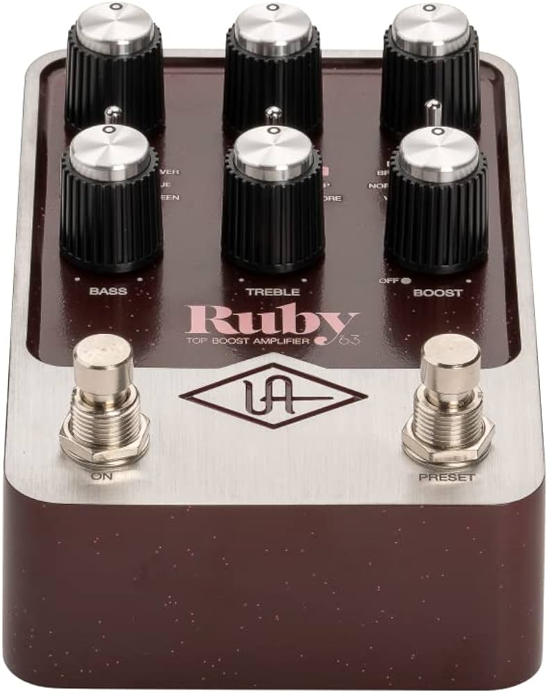 Amazon.com: Universal Audio UAFX Ruby '63 Top Boost Amplifier