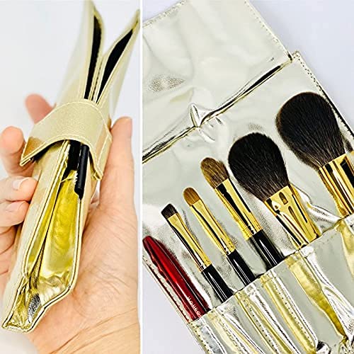 Amazon | HOUKODOU 仿古堂 熊野筆 高級化粧筆 Gold6本セット(ケース付