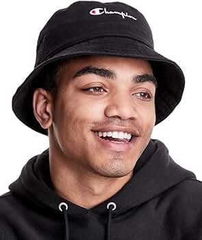 Champion Unisex Garment Washed Relaxed Bucket Hat, Black-78459