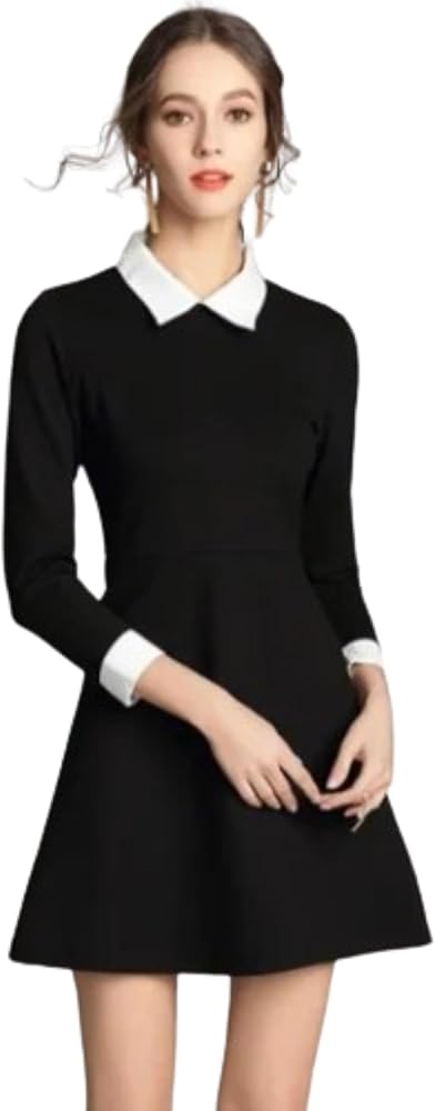 Amazon.co.jp: ミニワンピース レディース ひざ丈ワンピース カフス A