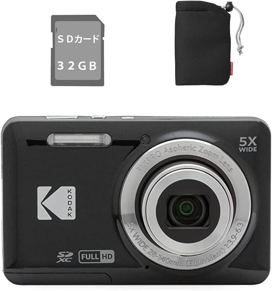 Amazon | コダック コンパクトデジタルカメラ FZ55 充電式 (ブラック