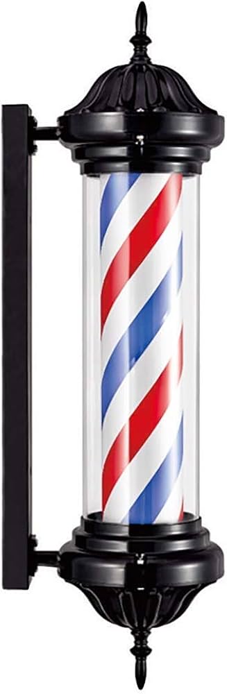 Amazon.co.jp: バーバーポール70CM LED理容室サインポールライトレッド