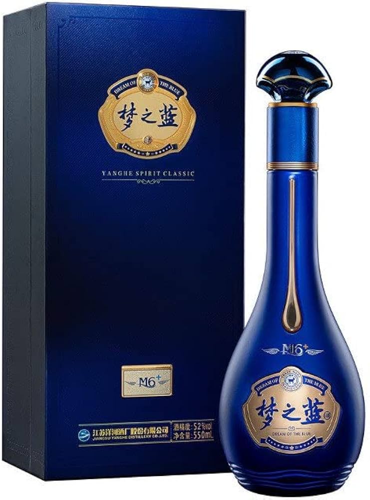 Amazon.co.jp: 夢之藍 M6+ 52度 550ml □洋河大曲の幻の白酒15年熟成品