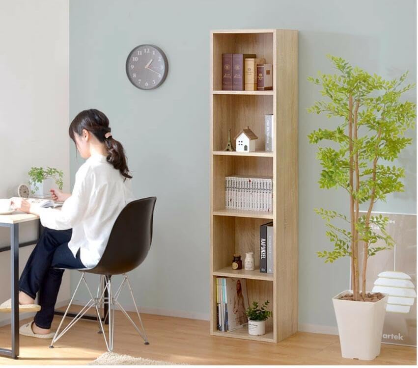 Amazon｜おしゃれ A4 カラーボックス 5段 収納 本棚 オープン スリム