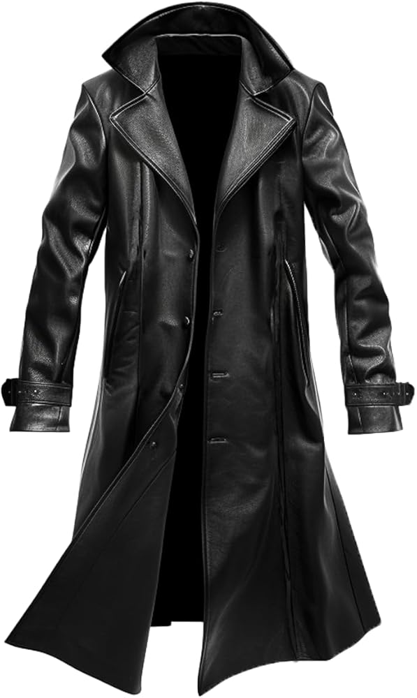 Amazon.com: LeatherCraze Genuine Lambskin Black Leather Trench