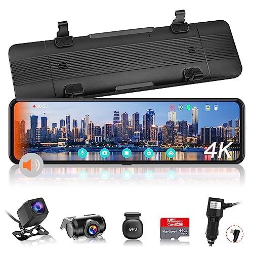 Amazon.co.jp: VANBAR 前後カメラ ミラー型 ドライブレコーダー : 車