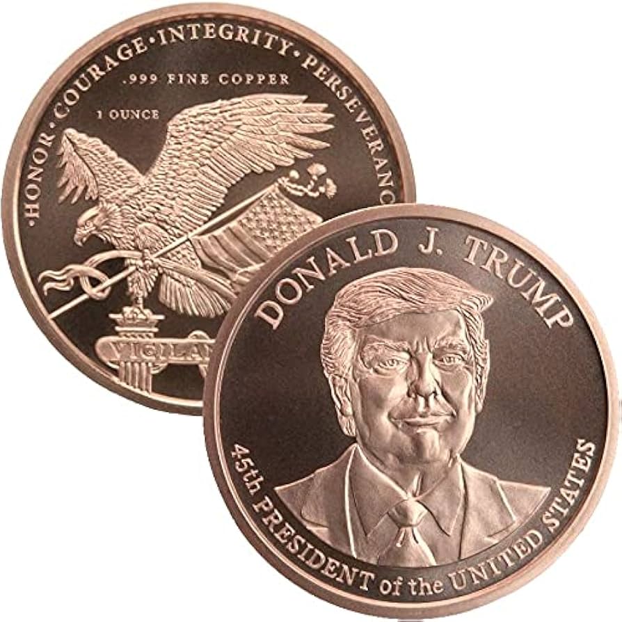 Amazon.com: 1 oz .999 Pure Copper Medallion (Donald J Trump - 45th