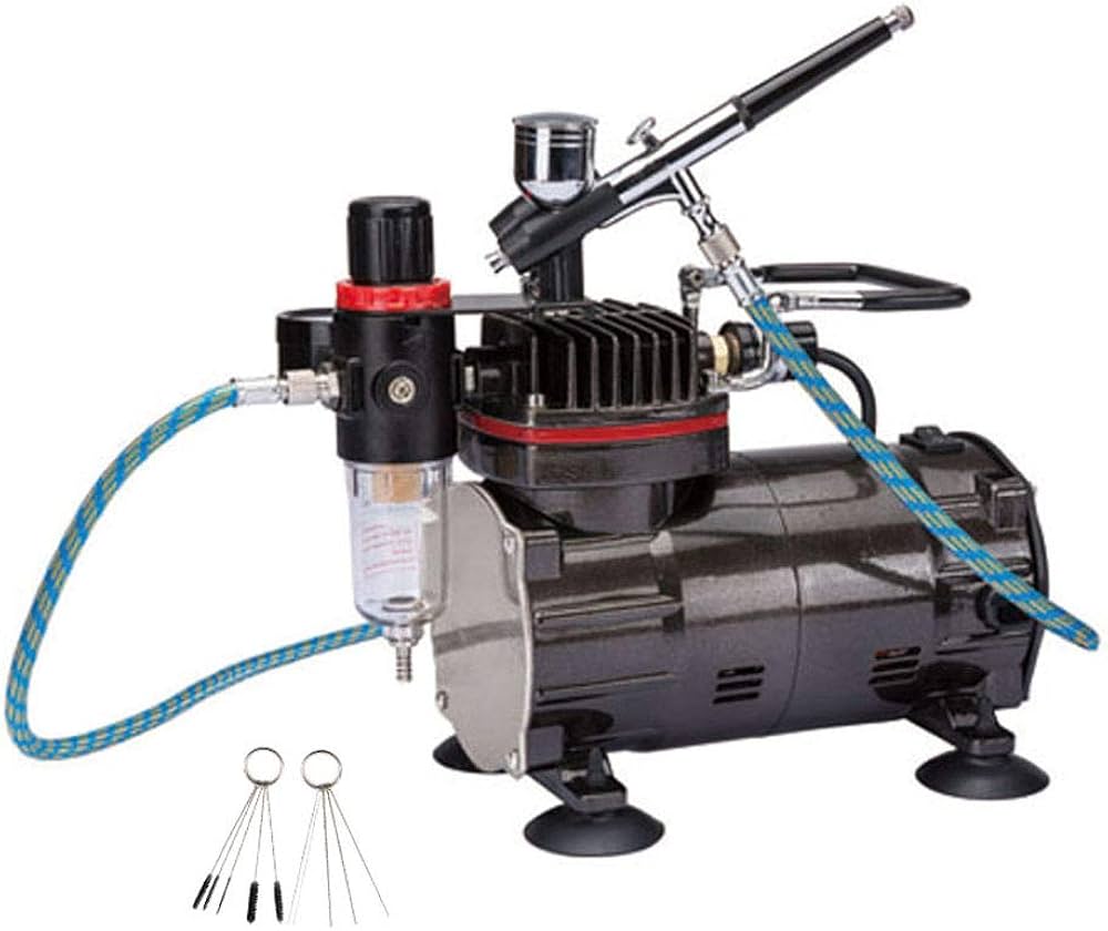 Amazon.co.jp: Ausuc エアーブラシ ミニ コンプレッサー セット ダブル