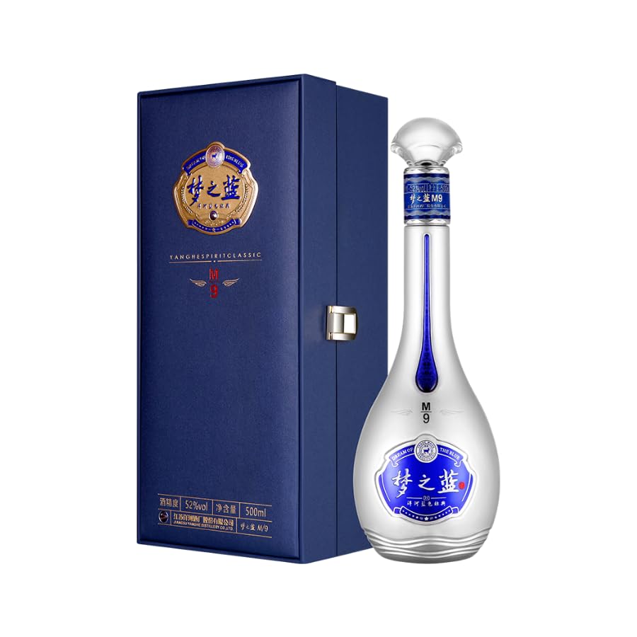 Amazon.co.jp: 夢之藍M9 52° 500ml アルコール52度 箱付 中国酒 白酒