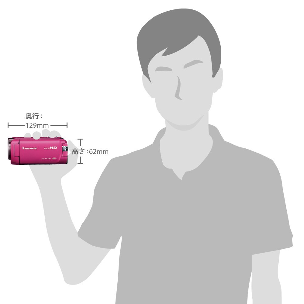 Amazon | 【整備済み品】 パナソニック HDビデオカメラ W570M ワイプ