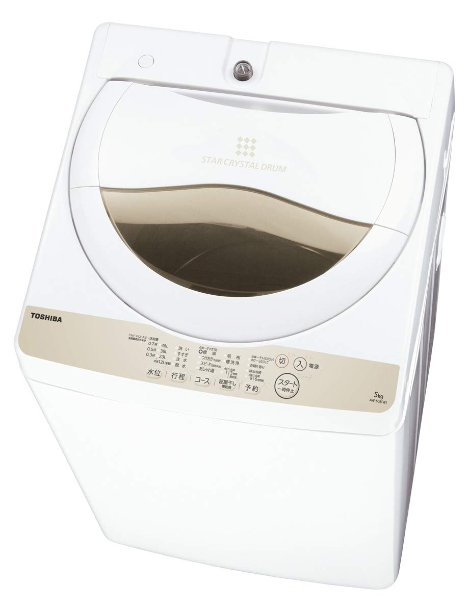 Amazon | 東芝 5.0kg 全自動洗濯機 グランホワイトTOSHIBA AW-5G8-W