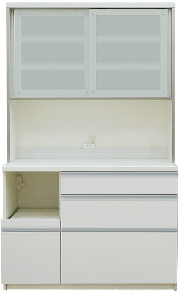 Amazon｜パモウナ 食器棚LF プレーンホワイト 幅120×高さ198×奥行45