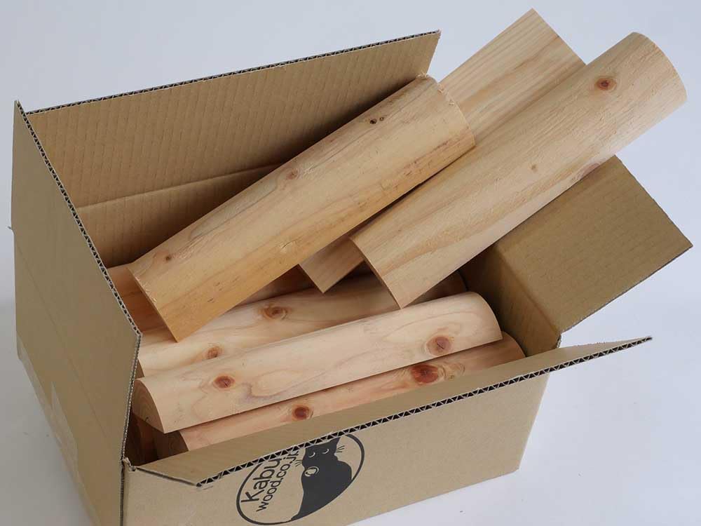 Amazon.co.jp: ちび丸太半割220・14本1セット 園芸用 木工作用 丸太