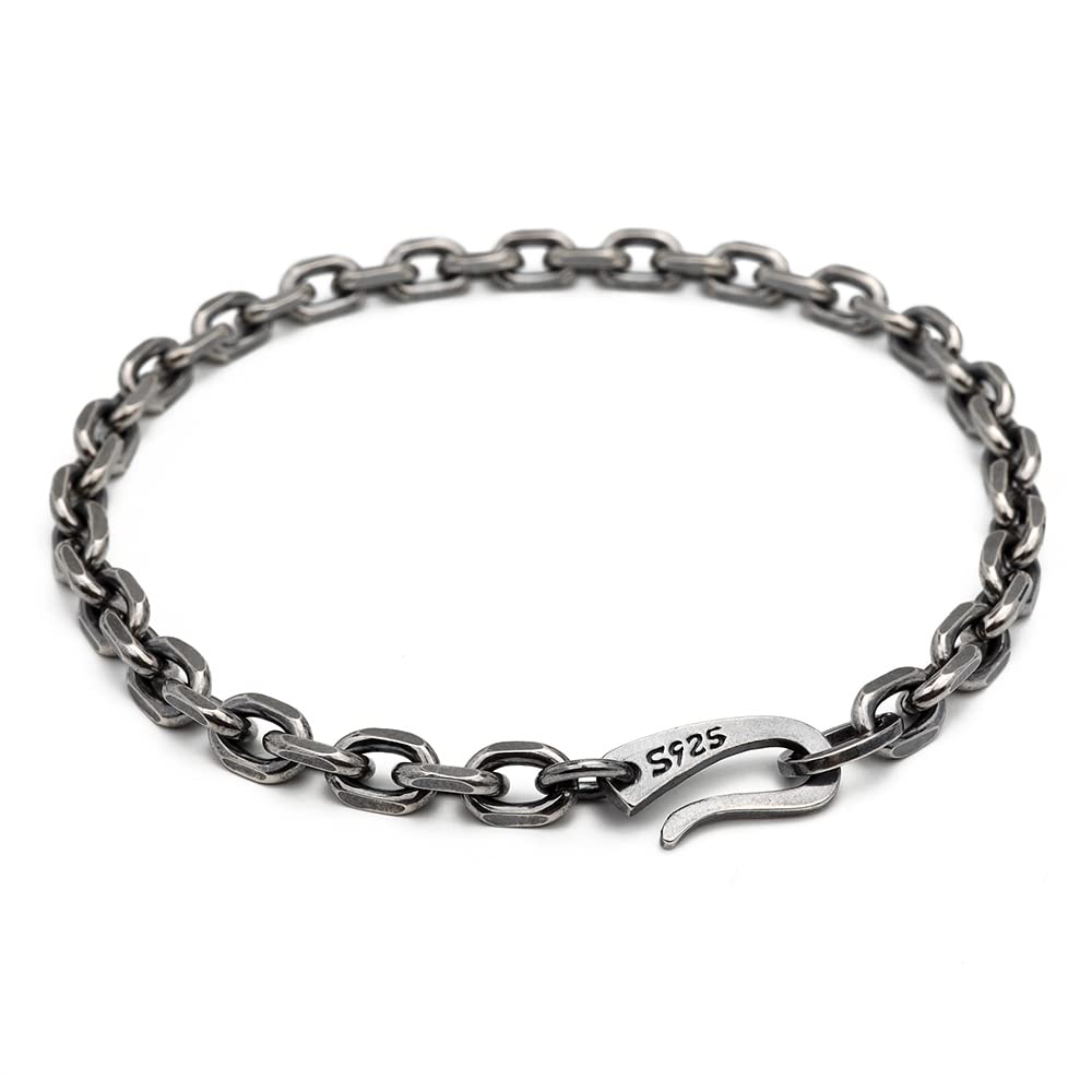 Amazon | [silver KYASYA]メンズ ブレスレット シルバー925 チェーン