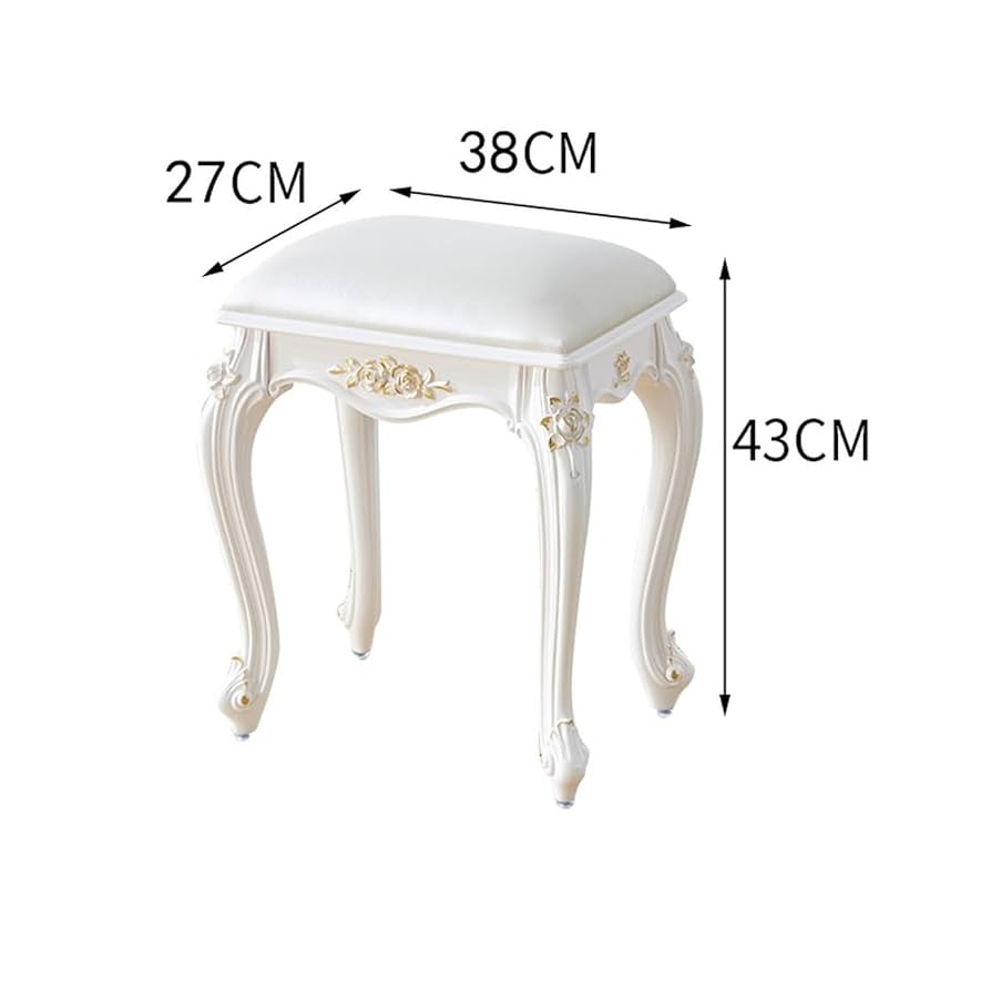 ダリア バロックスタイル 猫脚 椅子 白 スツールセット ダリア