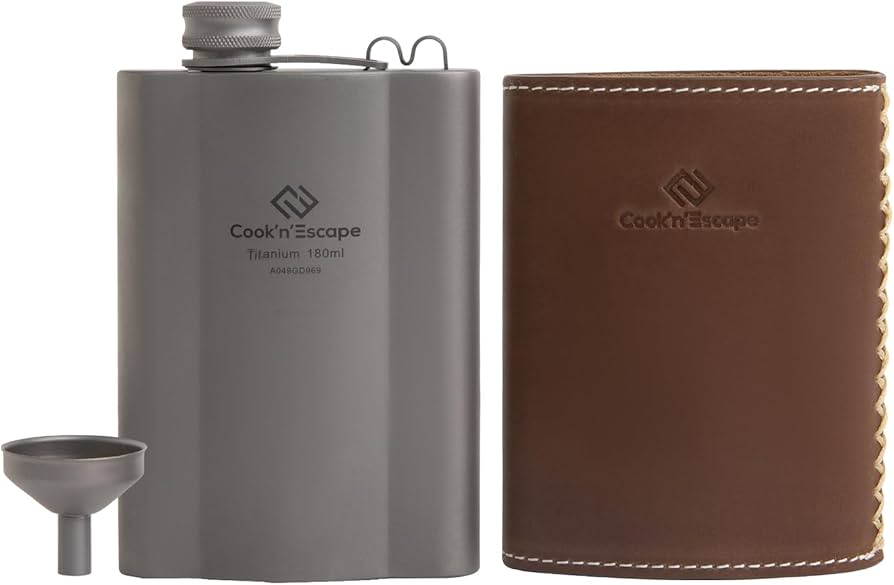 Amazon.co.jp: COOK'N'ESCAPE チタンスキットル 180ml 純チタン製