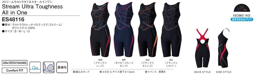 Amazon.co.jp: エレッセ(ellesse) レディース 競泳用水着