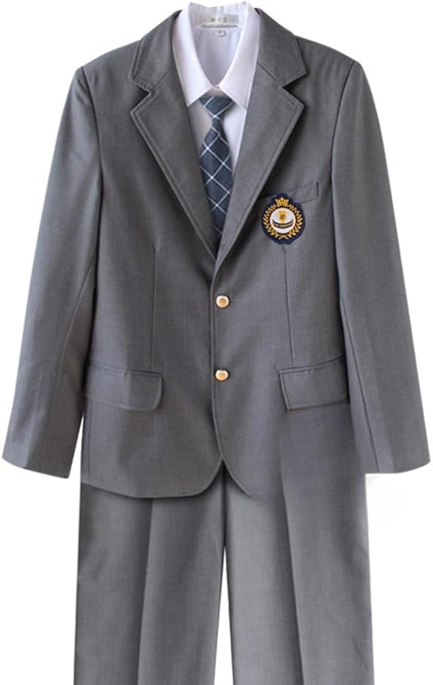 Amazon.co.jp: [尚基製造] グレーブレザー 高校制服 ジャケット 長袖