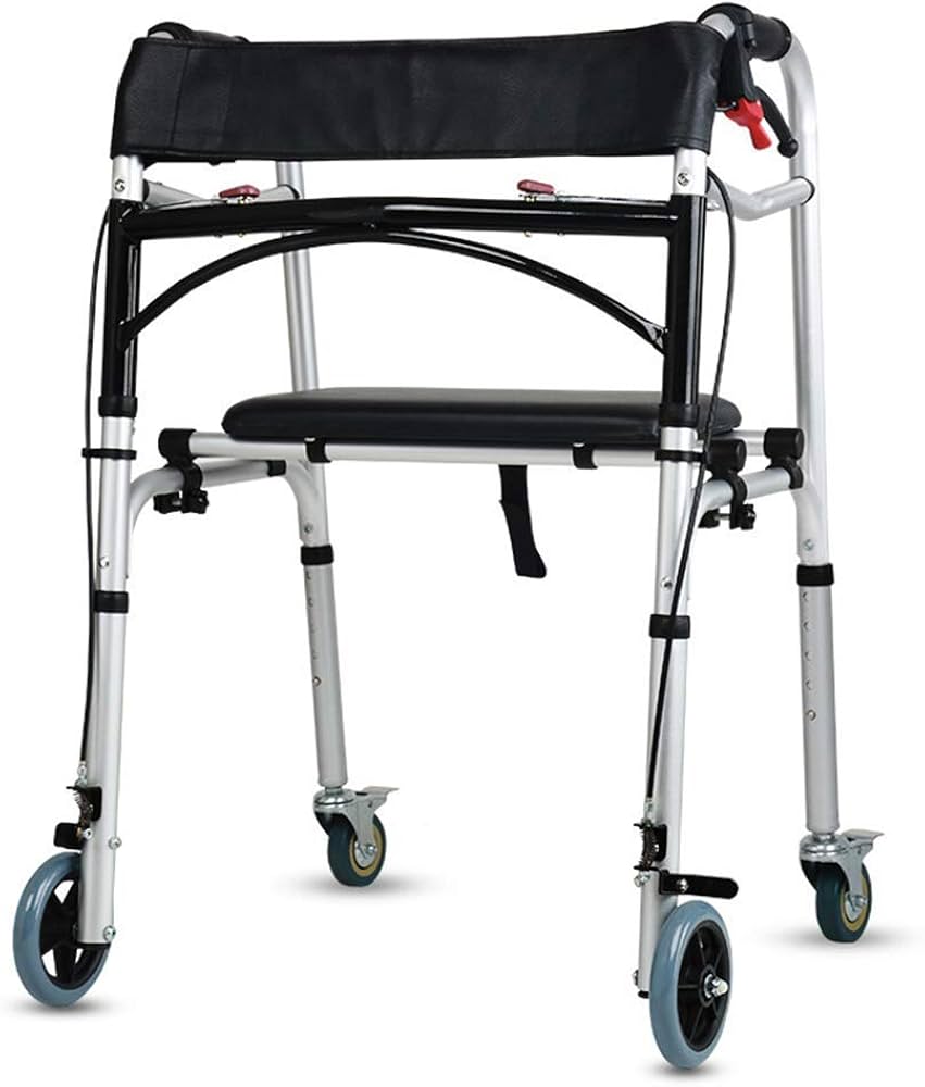Amazon.co.jp: 折りたたみ式歩行器 前輪4輪 ブレーキ付き - 調節可能