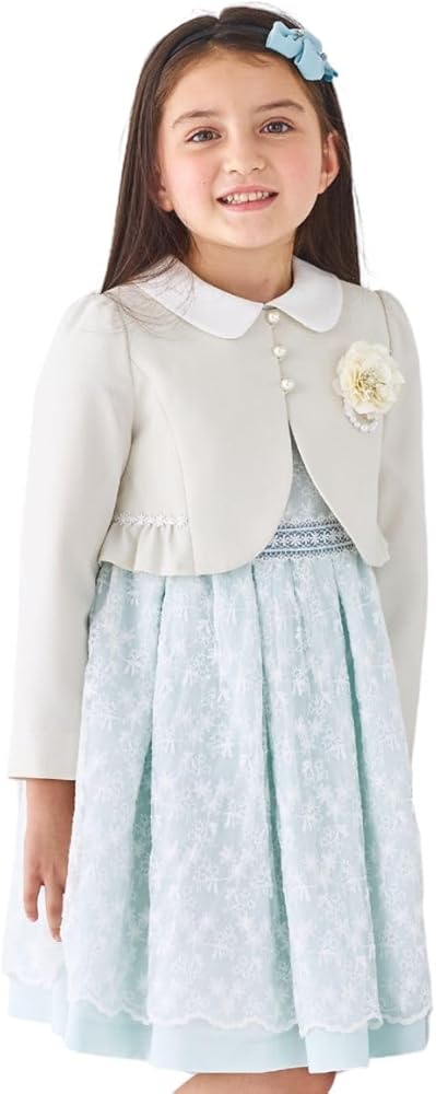 Amazon | [ショパン] フラワーレースアンサンブル 115cm ミント （7501