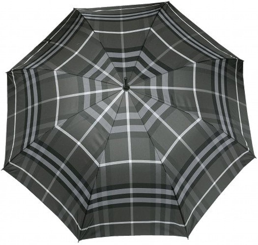 Amazon | [バーバリー] BURBERRY チェック柄ジャンプ式雨傘 ブラック系