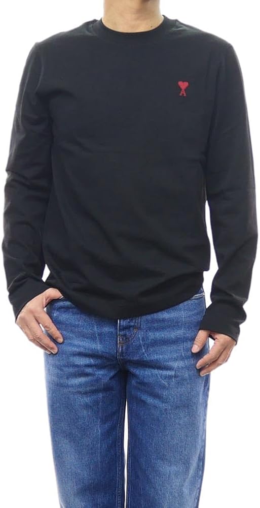 Amazon | [AMI PARIS] [アミパリス] メンズ クルーネック ロング T