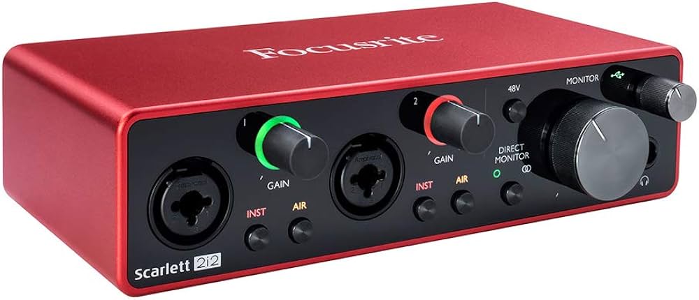 Focusrite Scarlett 2i2 USB Audio Interface (3rd Gen) with Pop