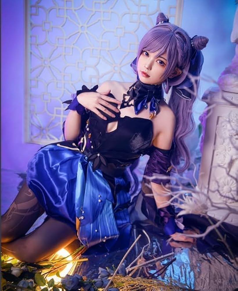 Amazon.co.jp: [GLAMDAILY] 刻晴 コクセイ コスプレ 衣装 ウィッグ付き