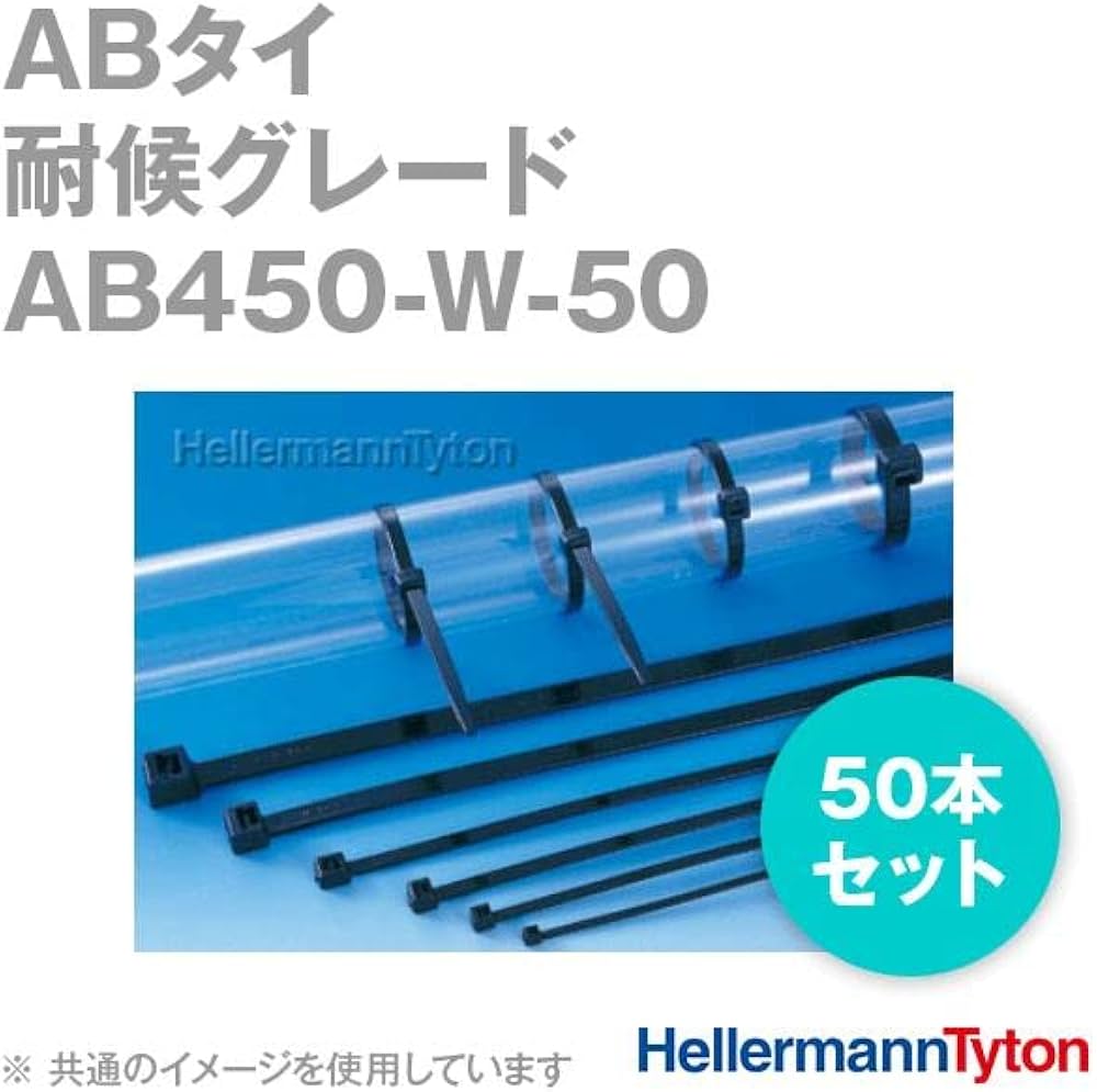 Amazon.co.jp: ヘラマンタイトン AB450-W-50 (50本入) インシュロック