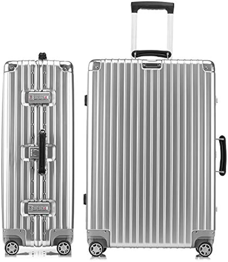 ラスト1点【lanbao】スーツケースアルミTSAロックSサイズ45Lシルバー
