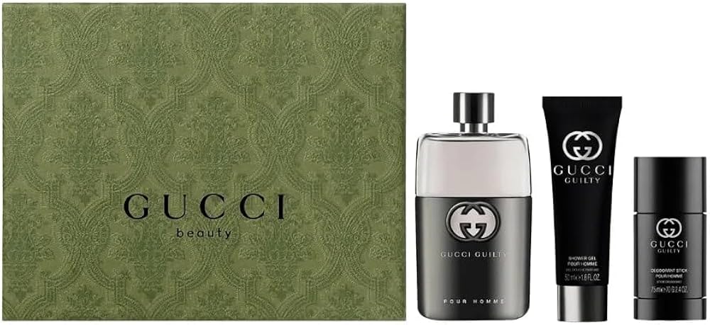 Amazon.com : Gucci Guilty 3-Piece Set for Men, (3.0 Oz Eau De