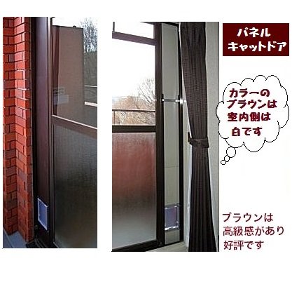 Amazon.co.jp: サンセイ 国産工事不要サッシ用パネルキャットドア S