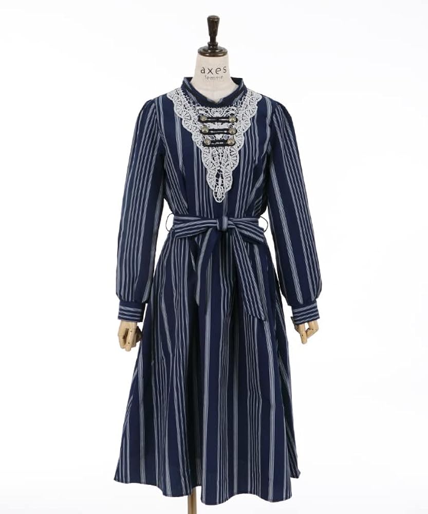 Amazon.co.jp: [アクシーズファム] ワンピース ナポレオン風ハイネック