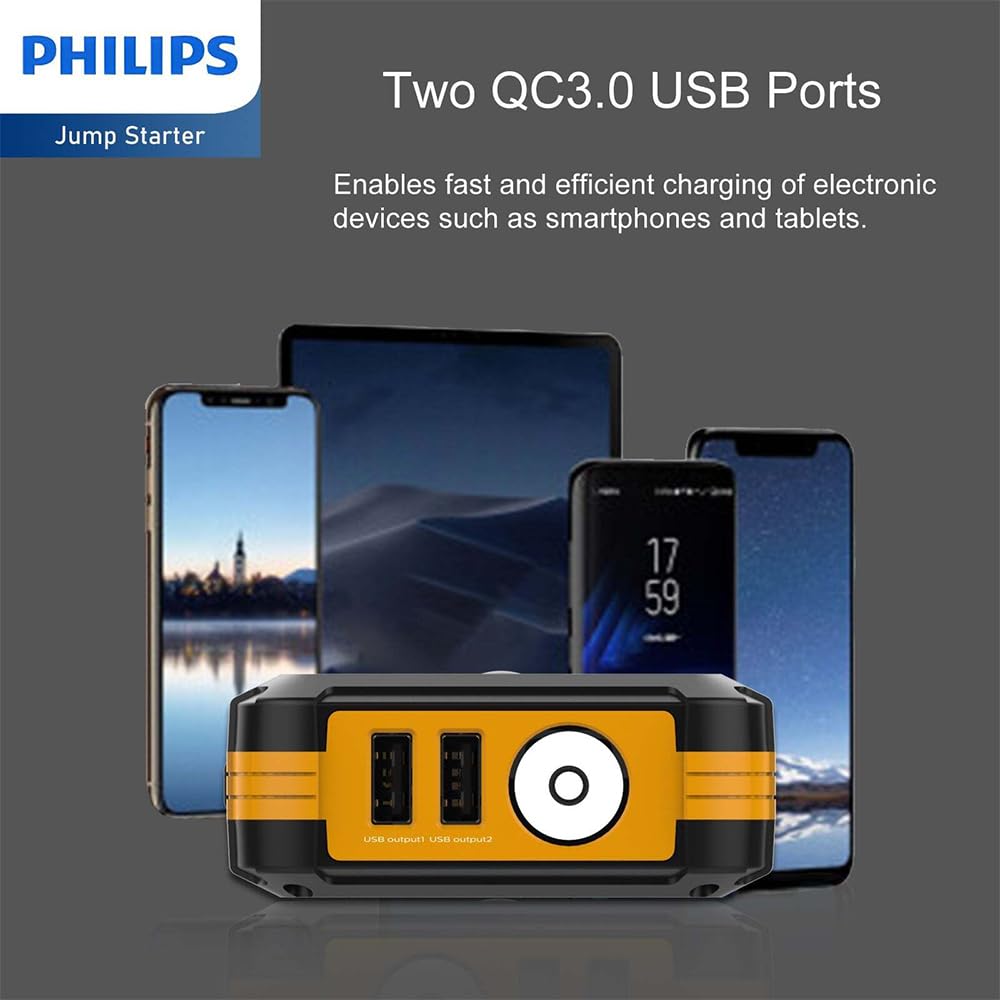 Amazon.co.jp: PHILIPS フィリップス ジャンプスターター 12000mAh大