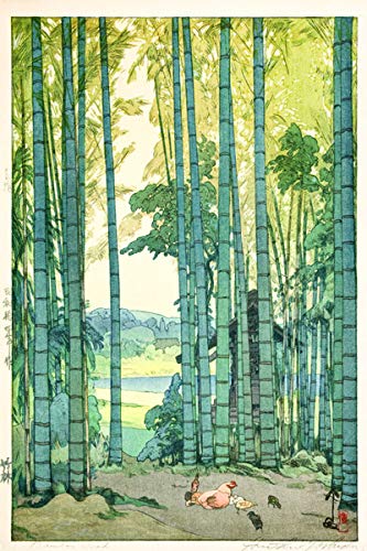 Amazon.co.jp: 吉田博 【 竹林 】 版画 オリジナルサイズ 37.7×24.9