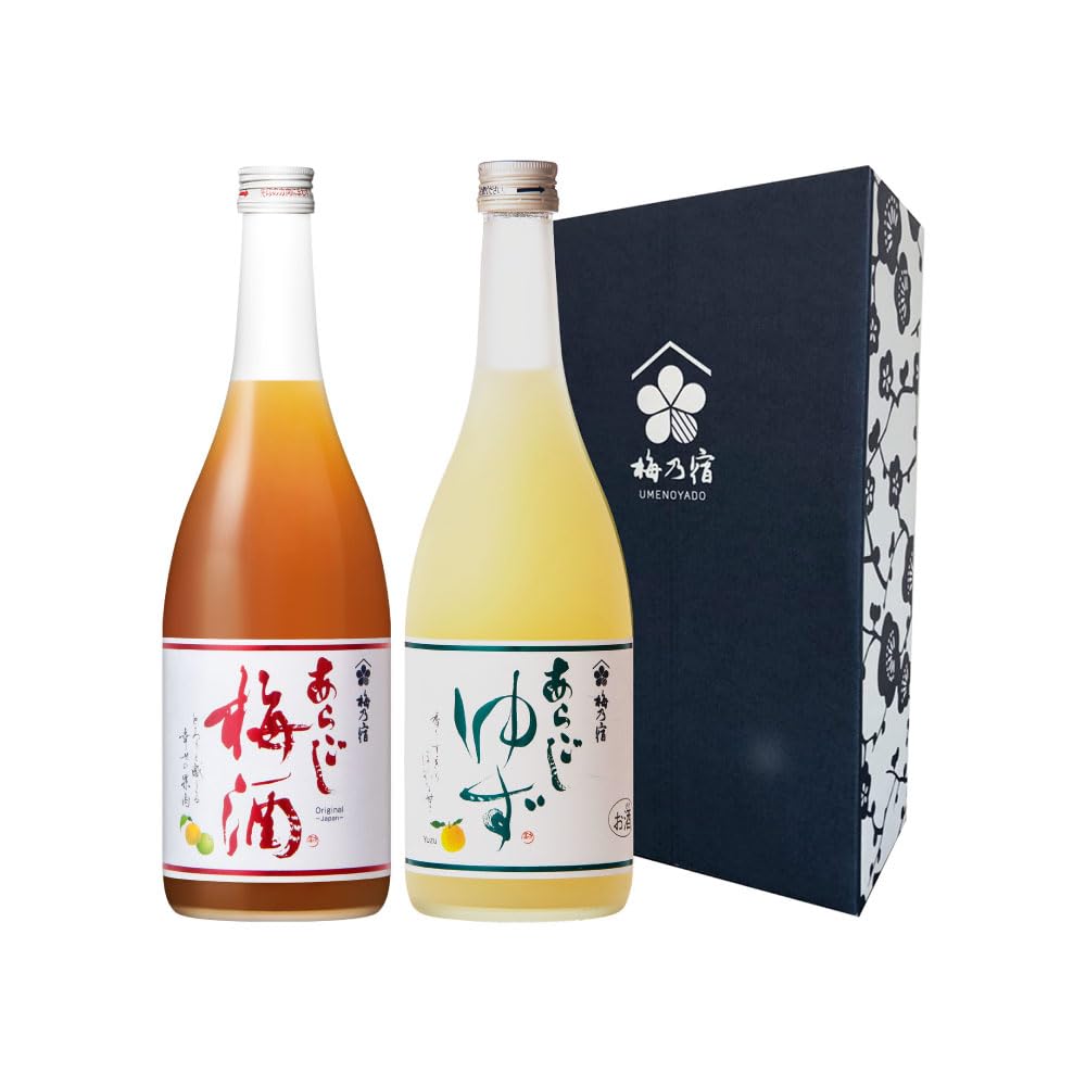 Amazon.co.jp: 【創業130年の味】梅乃宿 あらごし梅酒 あらごしゆず酒