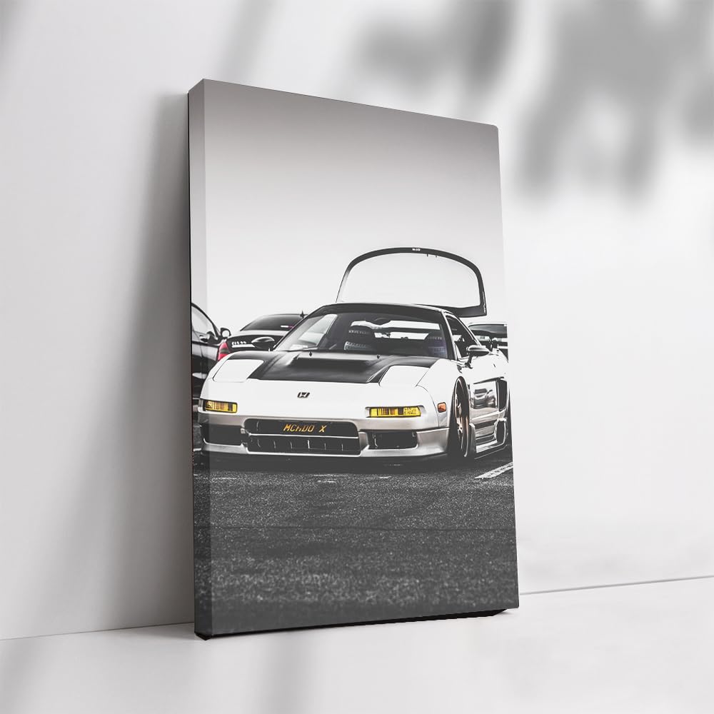 Amazon.com: Poster White Honda NSX Type R Canvas Print Wall Art