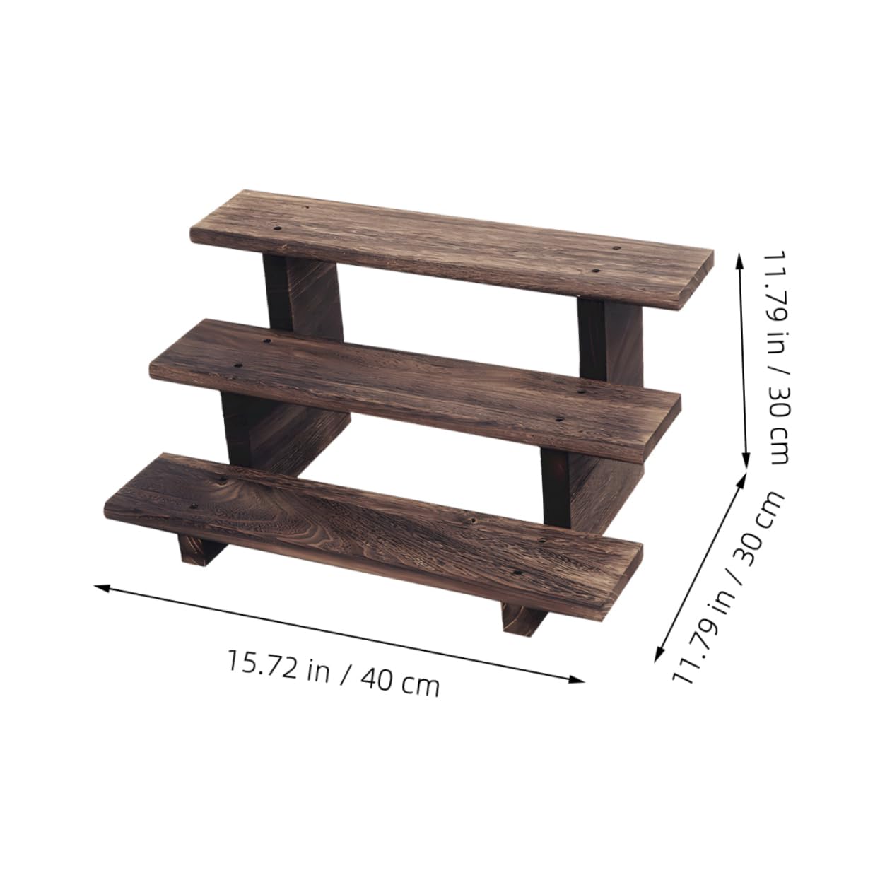 Amazon.co.jp: ULTECHNOVO 木製三段陳列棚 展示棚 木製飾り台 飾り棚