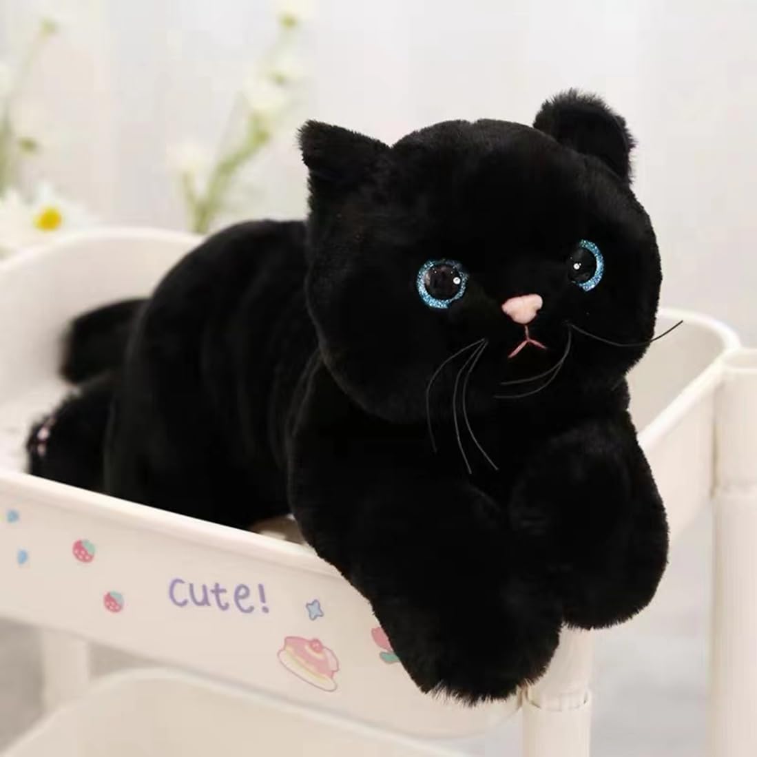 Amazon.co.jp: マスコット 猫 ネコ 黒猫 白猫 ぬいぐるみ ふわふわ