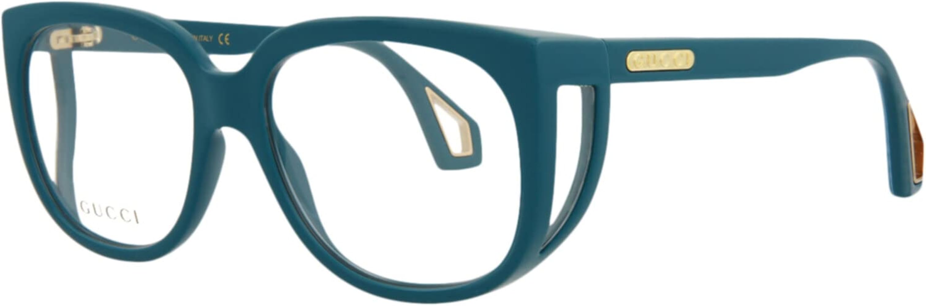 Gucci Square/Rectangle Optical Frames Blue Eyewear Made In Italy