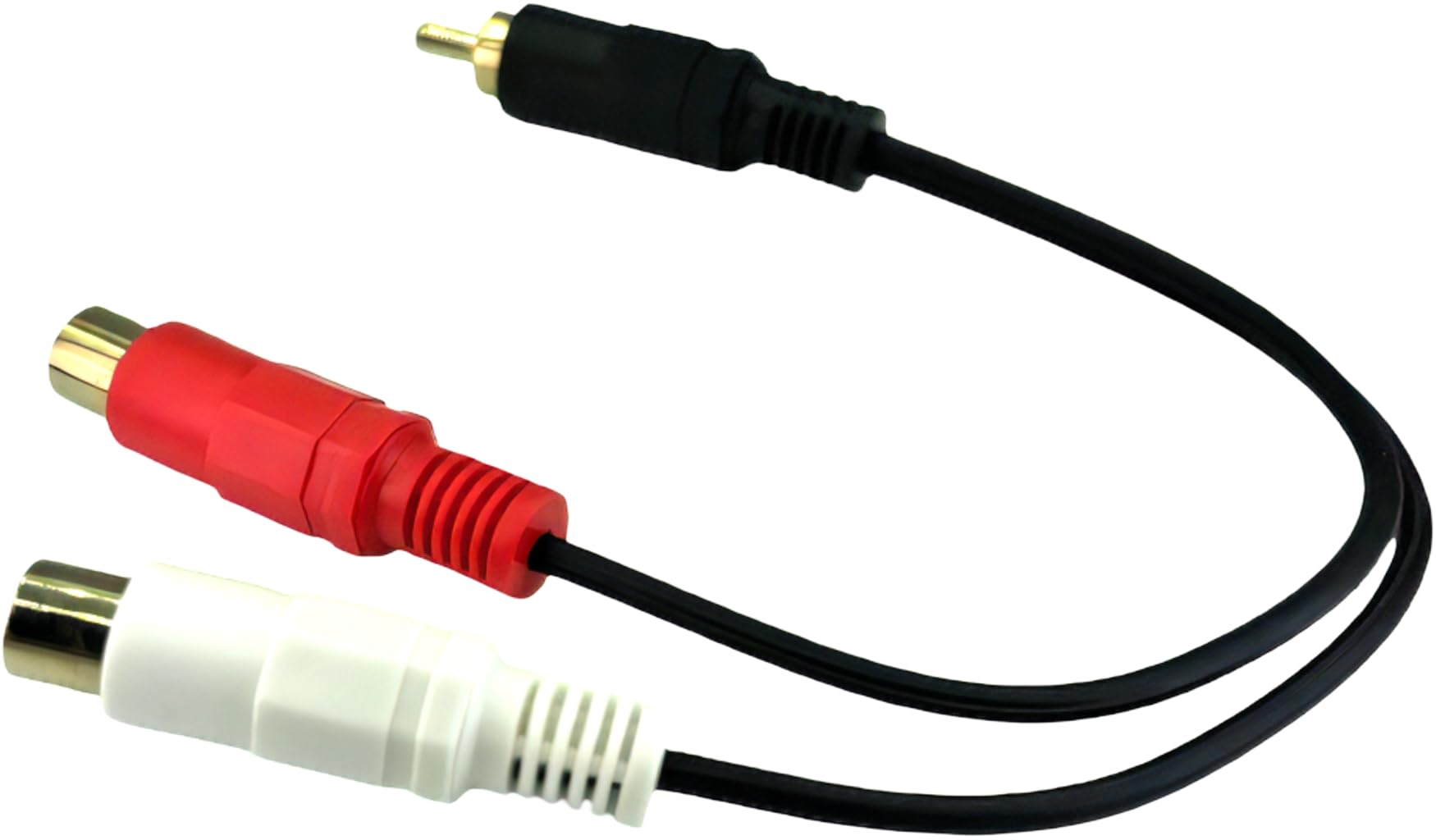 Amazon | RCA(オス)-2分配(赤・白)(メス)x2 オーディオケーブル 赤白
