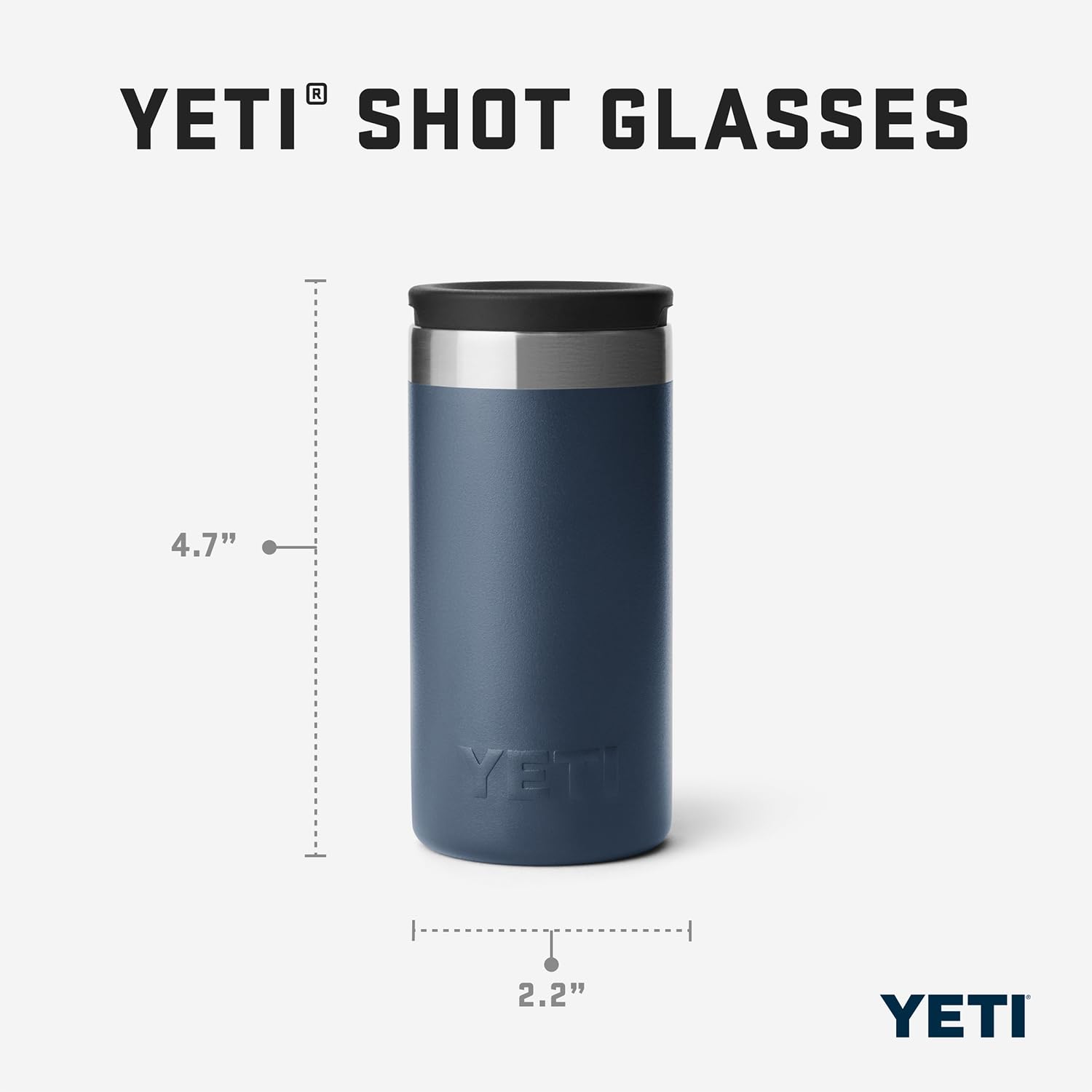 Amazon.com: YETI Shot Glasses with Carrying Case, Set of 4, Black