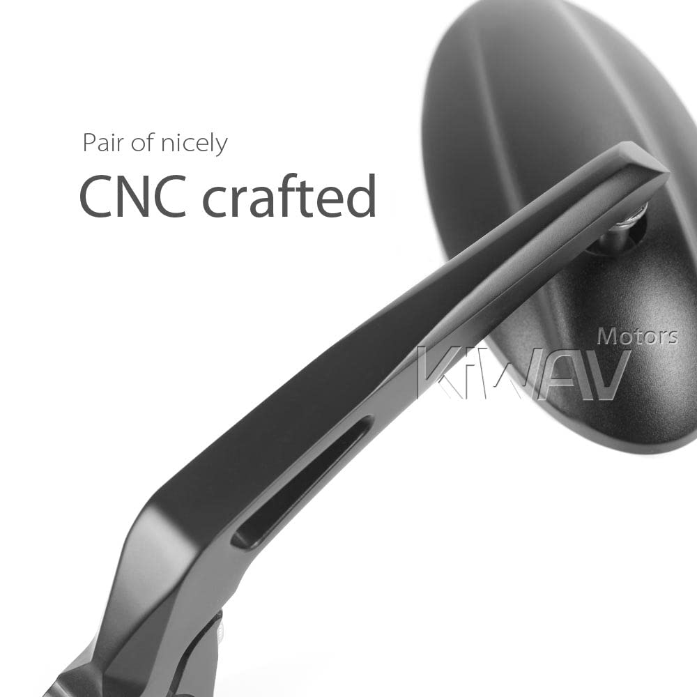 Amazon | KiWAV バーエンドミラー ウルトラ 黒 M8ネジ式 左右セット