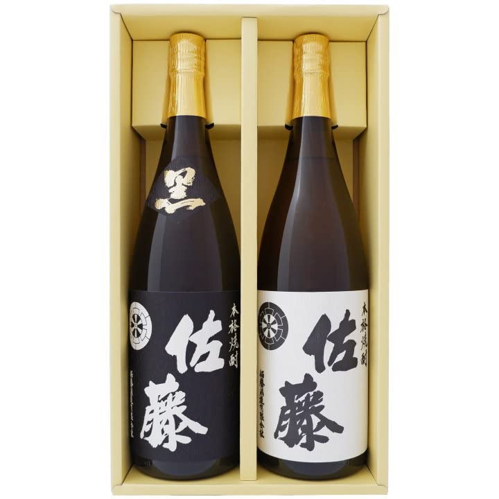 Amazon.co.jp: 佐藤酒造 佐藤 黒 佐藤 白 焼酎セット 1800ml 2本 芋