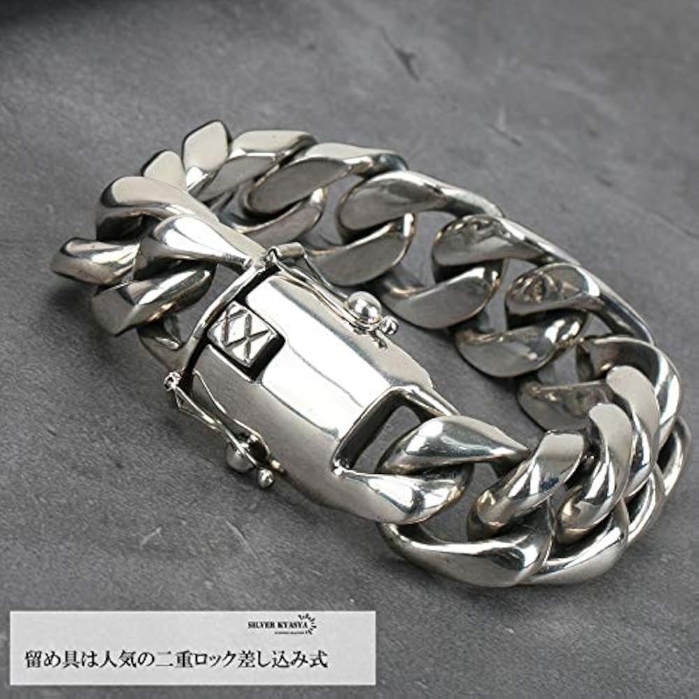 Amazon | [silver KYASYA]超重厚 シルバー925 喜平ブレスレット