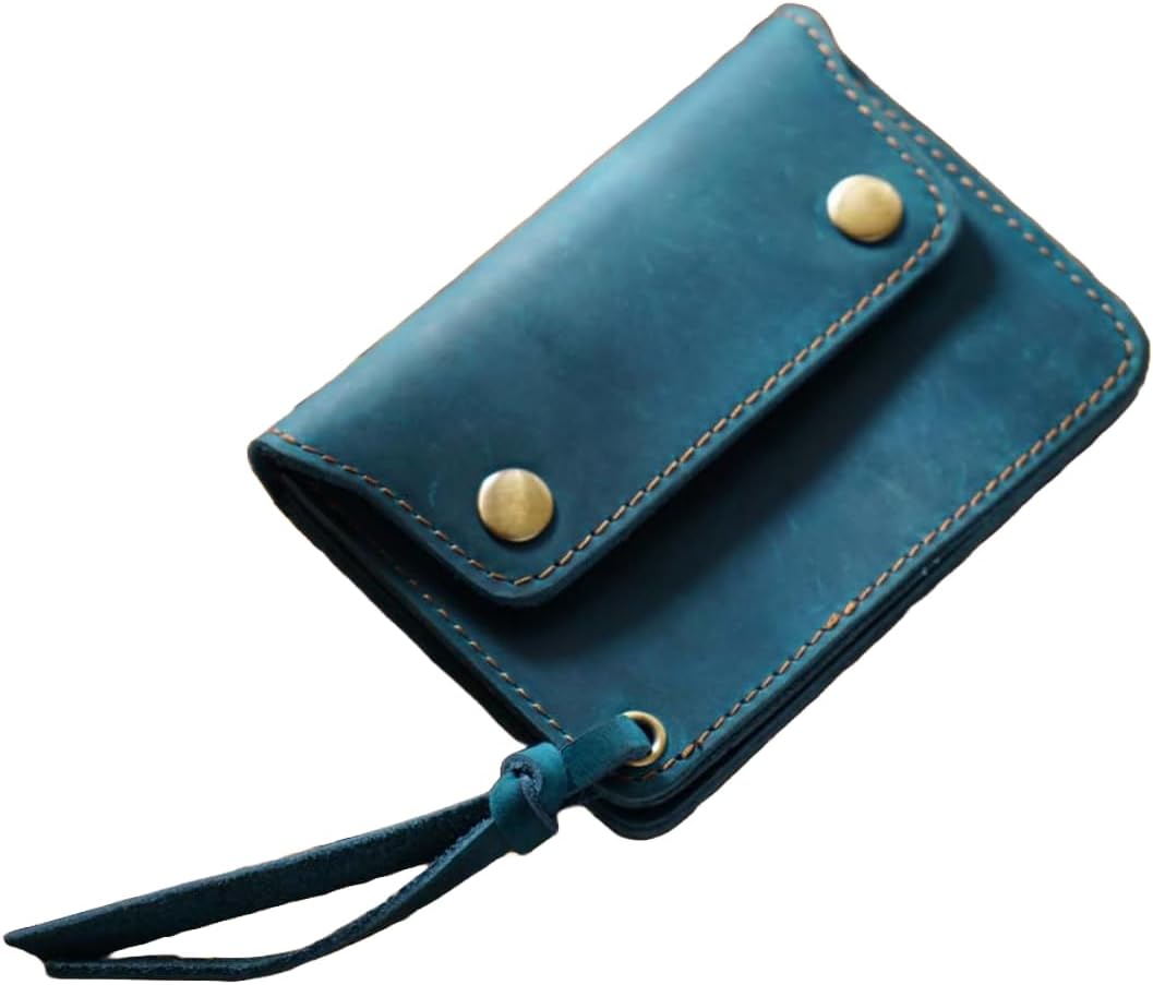 257 ミドル トラッカーウォレット イタリアンレザーTEXAS【グリーン