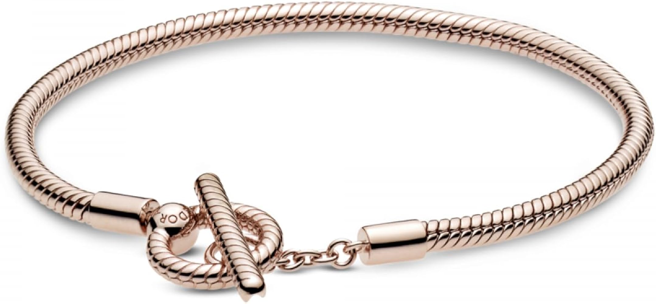 Amazon.com: PANDORA Pandora Moments T-Bar Snake Chain PANDORA Rose