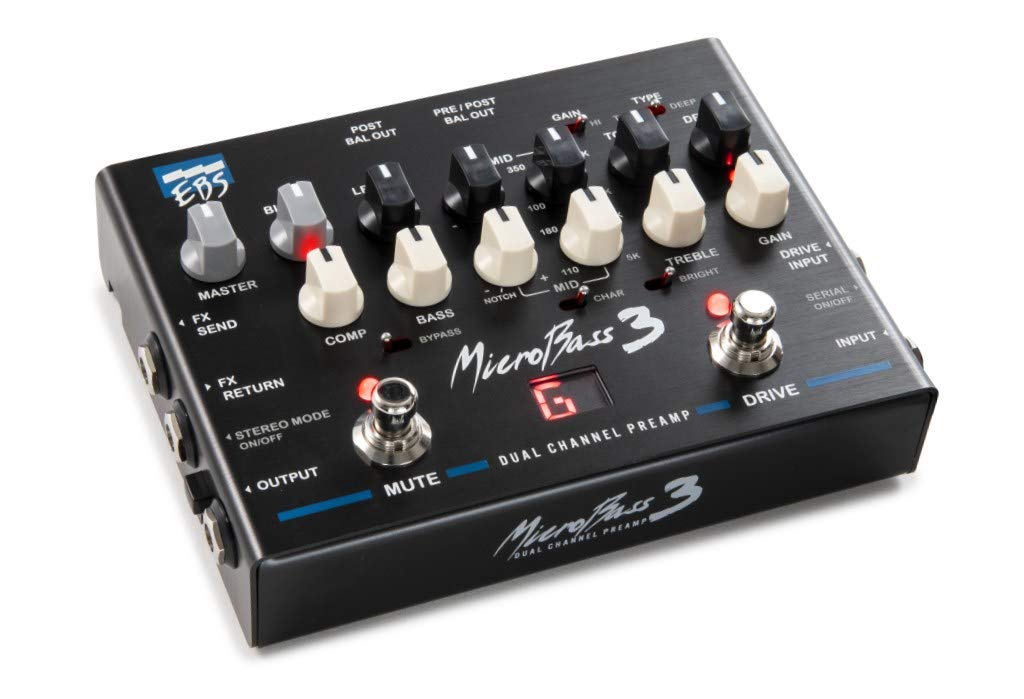Amazon.com: EBS MicroBass 3 2-Channel Preamp : Musical Instruments